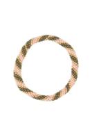 Zusss Armband Diagonaal Kraal Breed Roze Groen Zusss Armband Diagonaal Kraal Breed Roze Groen