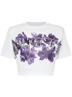 Philipp Plein haut crop en coton à logo imprimé - Blanc - thumbnail