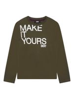 Dkny Kids haut à slogan imprimé - Vert