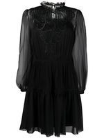 Alberta Ferretti robe courte à détails de dentelle - Noir - thumbnail