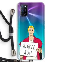 Gimme a call: Oppo A52 Transparant Hoesje met koord