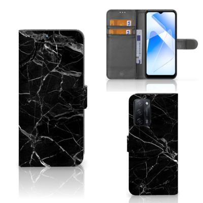 OPPO A16/A16s/A54s | Bookcase | Marmer Zwart - Origineel Cadeau Vader