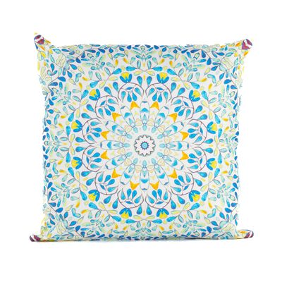 Buitenkussen mandala - wit - 45 x 45 cm - Water en UV bestendig
