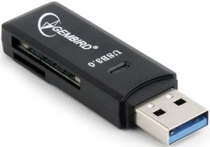 Gembird UHB-CR3-01 USB Zwart geheugenkaartlezer