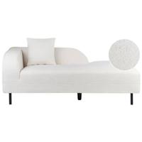 Beliani - LE CRAU - Chaise longue - Wit - Linkerzijde - Polyester