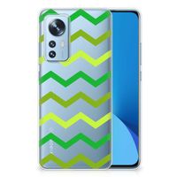 Xiaomi 12 | 12X TPU bumper Zigzag Groen - thumbnail