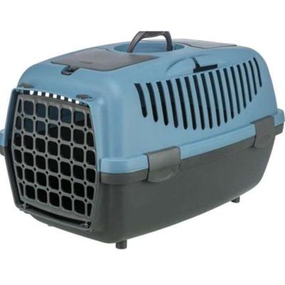 Transportbox - TRIXIE - Capri 2 - Gerecycled - XS / S: 37 x 34 x 55 cm - Donkergrijs / Blauw