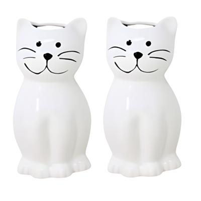 Waterverdamper - 2x - kat - wit - kinderkamer - 17 cm - luchtbevochtiger