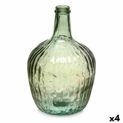 Fles Strepen Decoratie 17 x 29 x 17 cm Groen (4 Stuks)