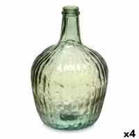 Fles Strepen Decoratie 17 x 29 x 17 cm Groen (4 Stuks)
