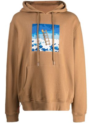Mostly Heard Rarely Seen 8-Bit hoodie en coton à imprimé graphique - Marron