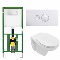 Ecoplus Toiletset 01 Basic Wandcloset Softclose Met Bril En Drukplaat Viega