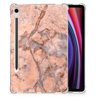 Samsung Galaxy Tab S9 Tablet Back Cover Marmer Oranje