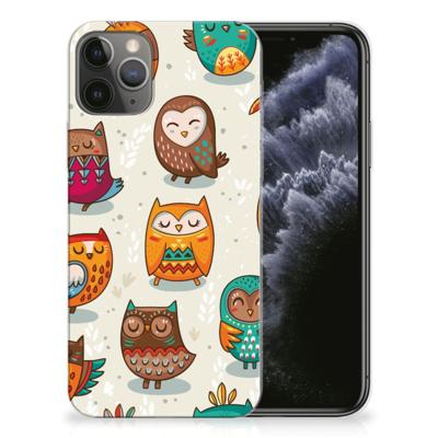 Apple iPhone 11 Pro | TPU Hoesje | Vrolijke Uilen