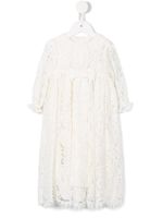 Dolce & Gabbana Kids robe longue en dentelle - Blanc - thumbnail