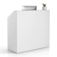 VEVOR Receptiebalie Rechthoekige Frontbalie Tafel Witte Receptiebalie 118cm