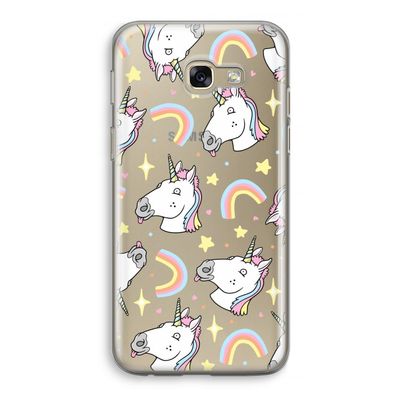 Rainbow Unicorn: Samsung Galaxy A5 (2017) Transparant Hoesje