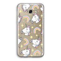 Rainbow Unicorn: Samsung Galaxy A5 (2017) Transparant Hoesje