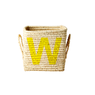 Rice - Raffia Square Basket - W