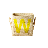 Rice - Raffia Square Basket - W - thumbnail