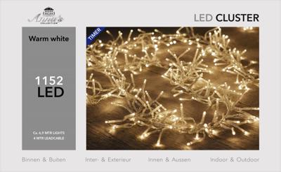 Clusterverlichting 1152 LED s warm wit - Annas collection