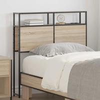 Opberghoofdbord met plank Sonoma eiken 75 cm Bewerkt hout