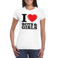 I love boys & girls t-shirt wit dames I love boys & girls t-shirt wit dames