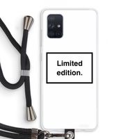 Limited edition: Samsung Galaxy A71 Transparant Hoesje met koord
