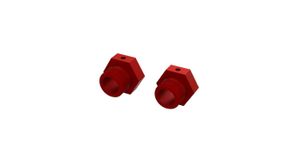 Aluminum Wheel Hex 24mm, Red (2) (ARA310928)