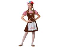 Tiroler Jurk Meisjes Bruin/Rood Annika