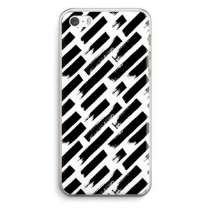 Zwarte vegen: iPhone 5 / 5S / SE Transparant Hoesje