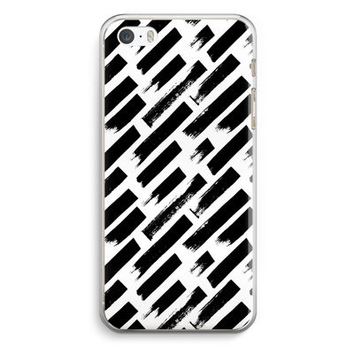 Zwarte vegen: iPhone 5 / 5S / SE Transparant Hoesje