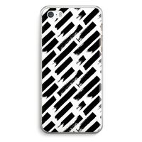 Zwarte vegen: iPhone 5 / 5S / SE Transparant Hoesje