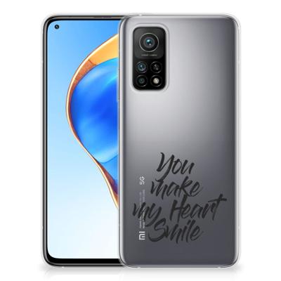 Xiaomi Mi 10T | 10T Pro | Siliconen hoesje | met naam Heart Smile Xiaomi Mi 10T | 10T Pro | Siliconen hoesje | met naam Heart Smile