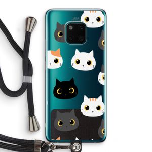 Katten: Huawei Mate 20 Pro Transparant Hoesje met koord