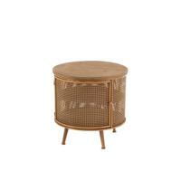 J-Line kast Rond - hout|metaal - bruin