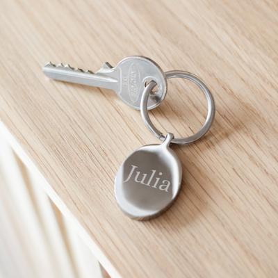 Sleutelhanger graveren met naam - Ovaal