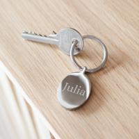 Sleutelhanger graveren met naam - Ovaal