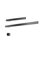 Hotbath &MORE set van 2 rails RAS80 SQUARE 80 en RAS50 SQUARE 50 cm met separate schakelaar en inbouw element Geborsteld Gunmetal PVD (RAS50+RAS80BGP)