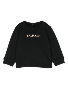 Balmain Kids sweat en coton à logo imprimé - Noir