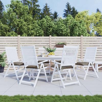 VidaXL Stoelkussens 6 st 40x40x7 cm oxford stof taupe
