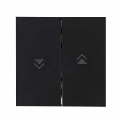 Kopp bedieningswip dubbel met pijlen opdruk mat-zwart HK07 490359008