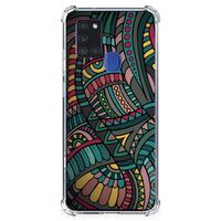 Samsung Galaxy A21s Doorzichtige Silicone Hoesje Aztec