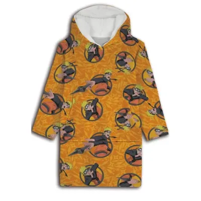 Naruto hoodie poncho geel maat XS - L - polyester Naruto hoodie poncho geel maat XS - L - polyester