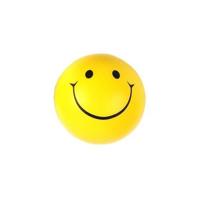 Stressbal Smile Emoticon - geel - D6 cm - lachende Smile Emoticon