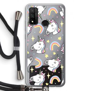 Rainbow Unicorn: Huawei P Smart (2020) Transparant Hoesje met koord