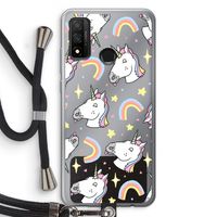Rainbow Unicorn: Huawei P Smart (2020) Transparant Hoesje met koord
