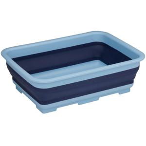 Wasmand/opbergmand opvouwbaar - kunststof - 12 Liter - blauw - 37 x 27 x 12 cm