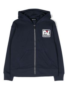 DSQUARED2 KIDS hoodie à patch logo - Bleu