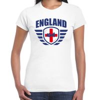 England landen / voetbal t-shirt wit dames - EK / WK voetbal